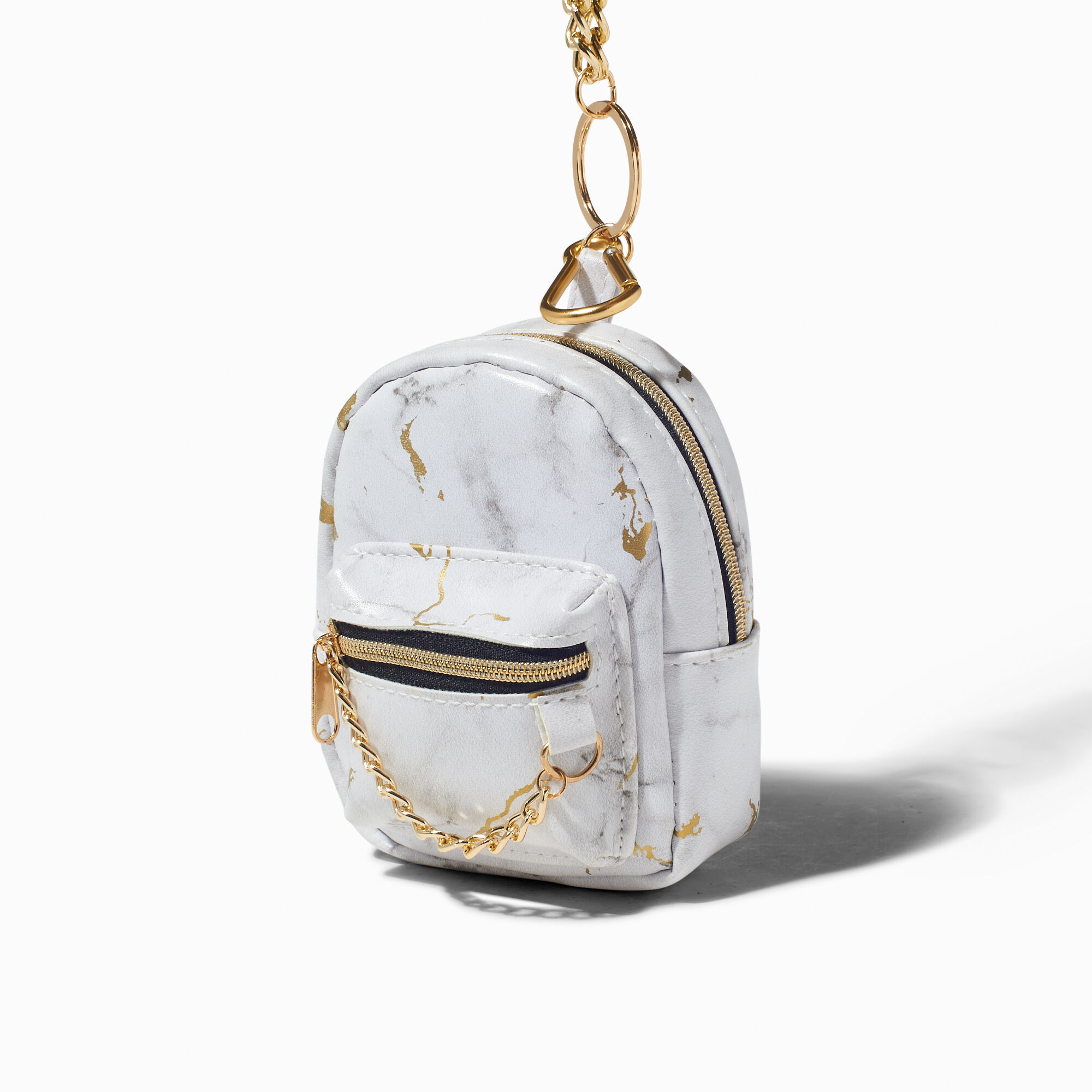 Claire s Pink Marble Mini Backpack Keyring Compare Brent Cross