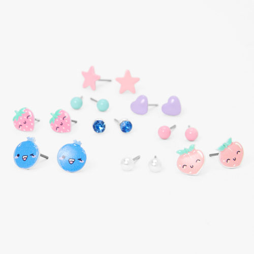 Pastel Rave Burst & Stud Earrings - 9 Pack