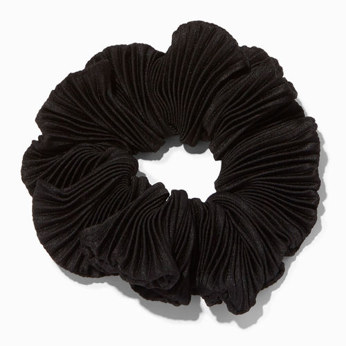 Claire's Pleated Black Hair Scrunchie