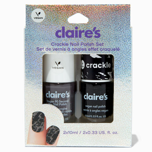 Claire's Black & Gray Crackle...