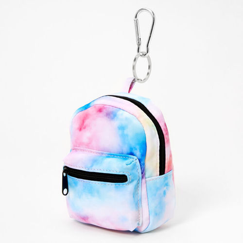 Glitter Bunny Face Mini Backpack Keychain - Pink