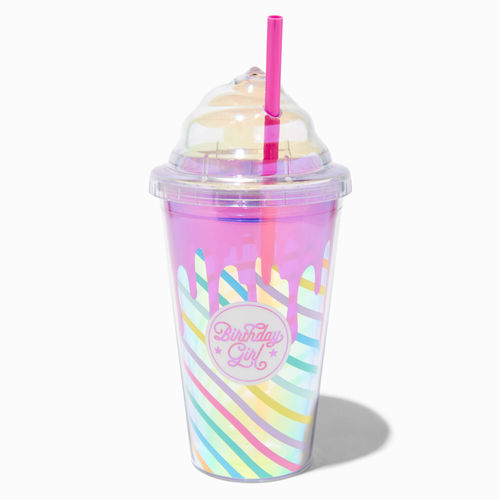 Birthday Girl Pink Confetti Shaker Tumbler