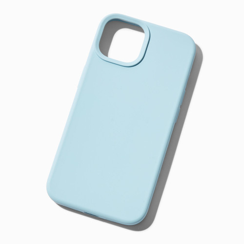 Claire's Solid Baby Blue Silicone Phone Case - Fits Iphone 13/14/15 Pro
