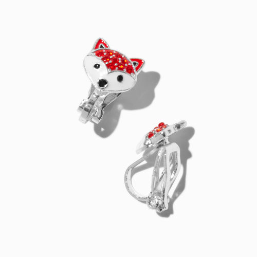 Claire's Crystal Fox Clip-On Earrings