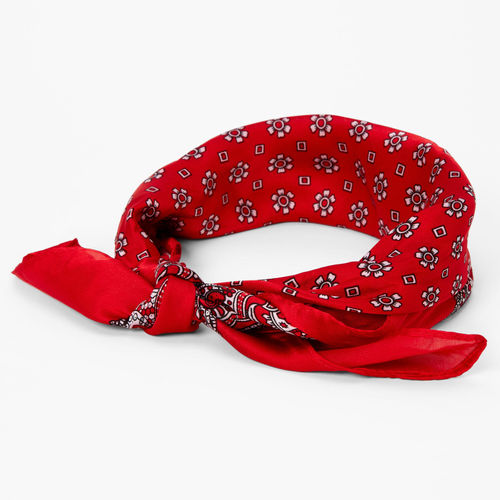 Claire's Red Paisley Silky...