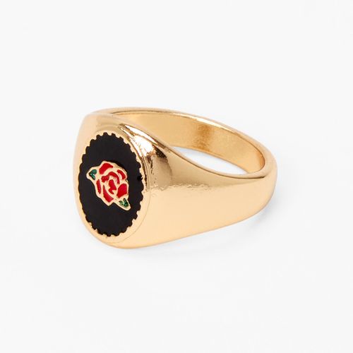 Claire's Red Rose Gold Signet...