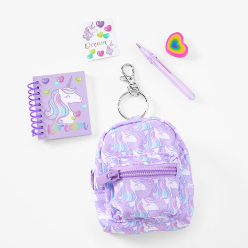 Claire's Club Iridescent Unicorn Mini Backpack - Lilac