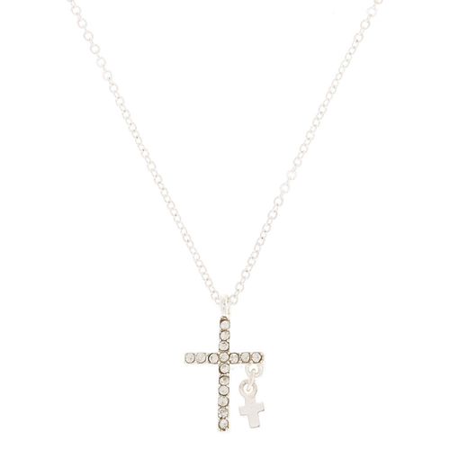 Claire's Silver-Tone Cross...