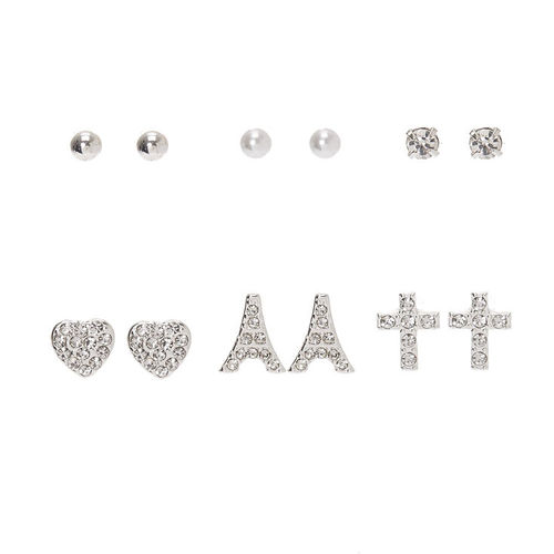 Claire's Silver Crystal Stud...