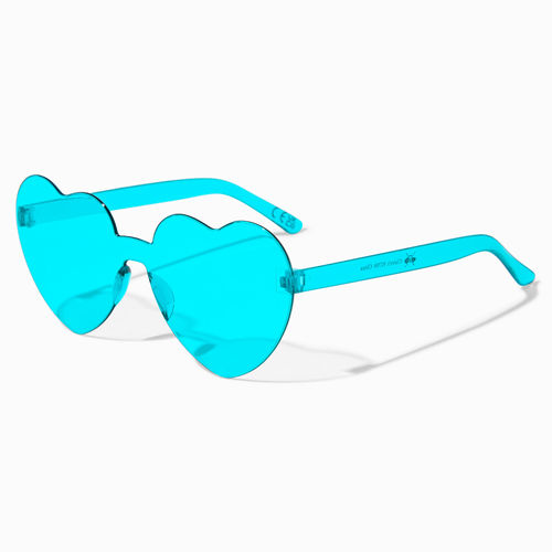 Claire's Teal Heart Sunglasses