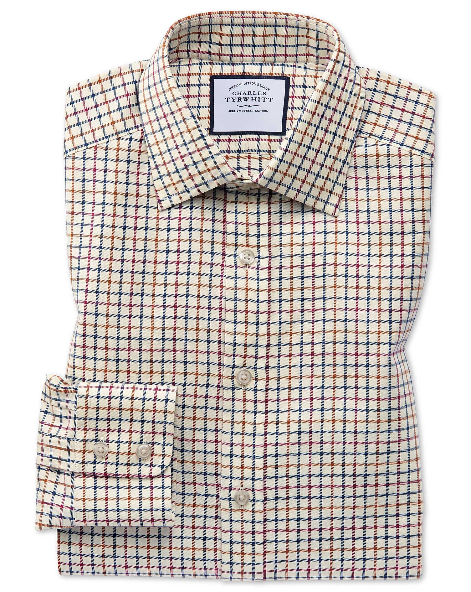 Berry Country Check Cotton Formal Shirt 
