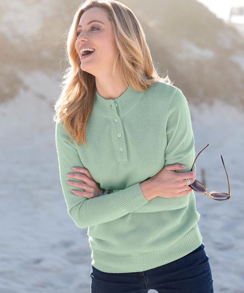 Damart Button-neck Jumper