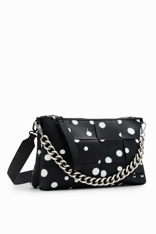 M woven droplets crossbody bag