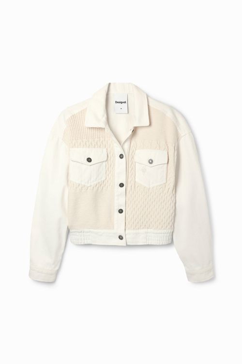 Patchwork tricot trucker jacket | £155.00 | Mirror Online