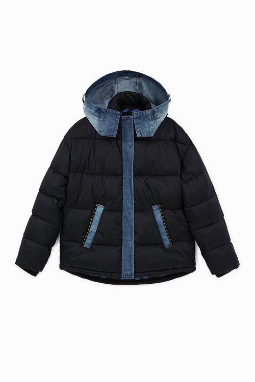 Padded jacket hood