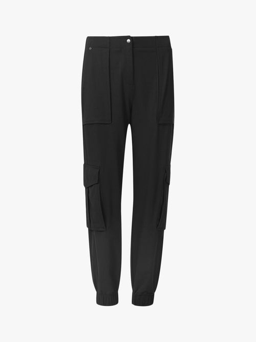 Allsaints Velvet Frieda Cargo Trousers In Black