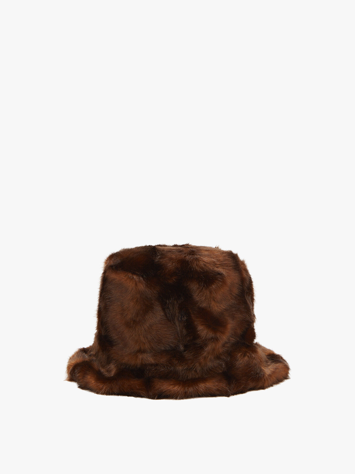 Jakke Hattie Pelted Mink Faux Fur Bucket Hat Brown | Compare | Closer