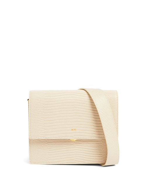 Mini Flap Crossbody - Ivory Lizard