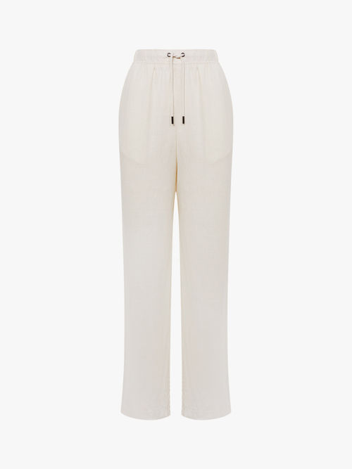 Reiss Hollie Wide Leg Linen Trousers - REISS