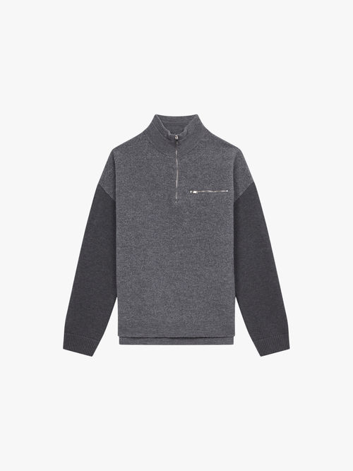 Reiss Men's Trainer Hybrid Zip Through Jumper