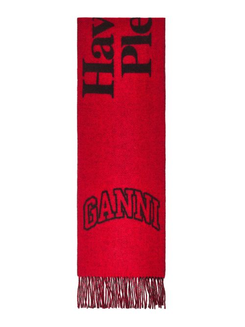 GANNI Women's Fringed Wool...