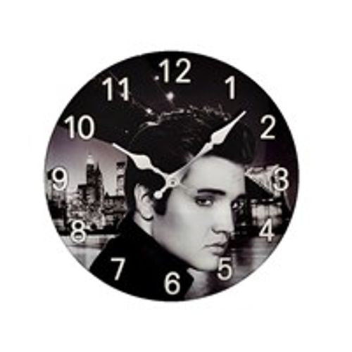 Glass Elvis Wall Clock - C5707