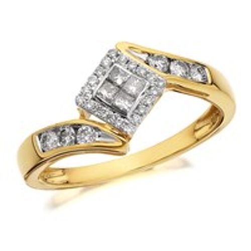 9ct Gold Diamond Crossover...