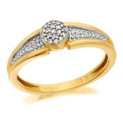 9ct Gold Diamond Cluster Ring...