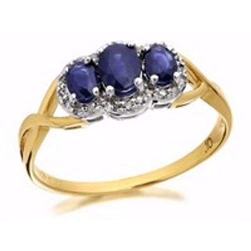 9ct Gold Sapphire And Diamond...