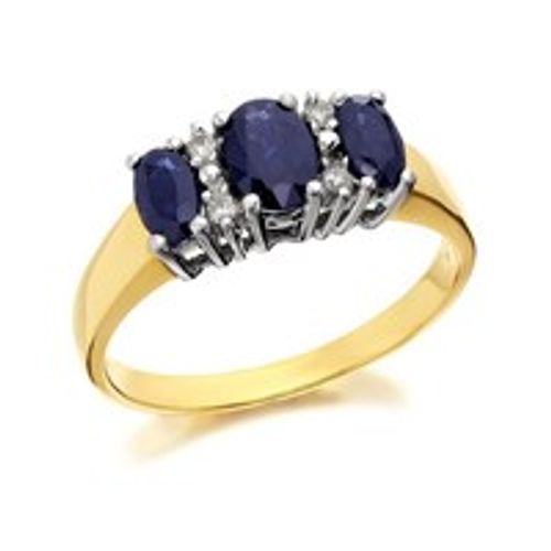 9ct Gold Diamond And Sapphire...