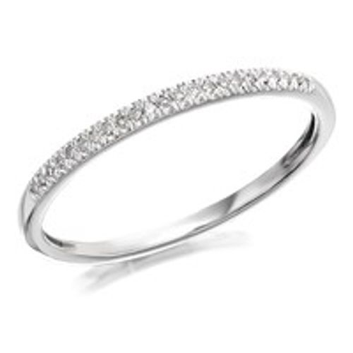 9ct White Gold Diamond Half...