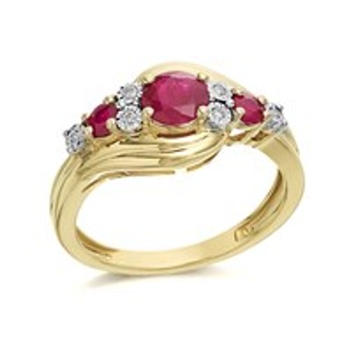 9ct Gold Ruby And Diamond...