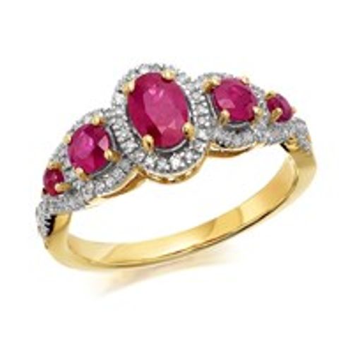 9ct Gold Ruby And Diamond...