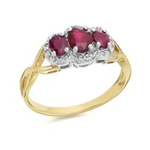 9ct Gold Two Colour Ruby And...