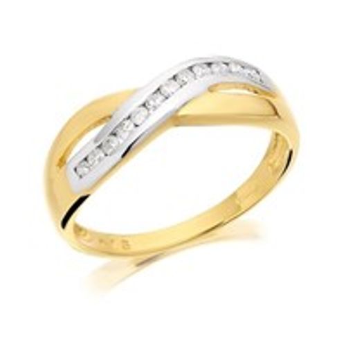 9ct Gold Two Colour Diamond...