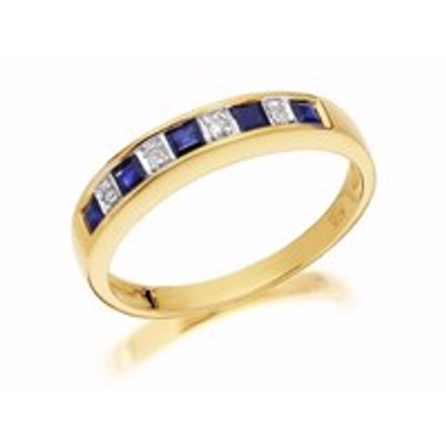 9ct Gold Diamond And Sapphire...