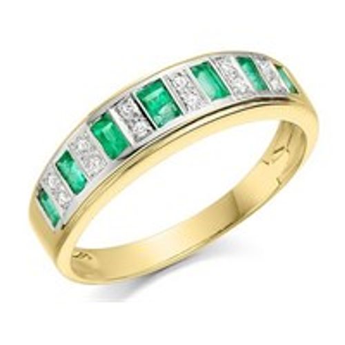 9ct Gold Diamond And Emerald...