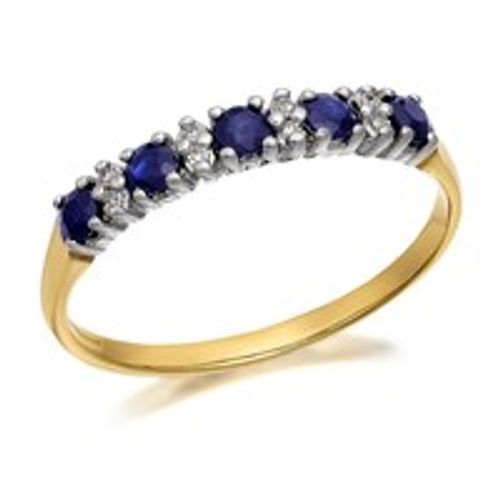 9ct Gold Diamond And Sapphire...