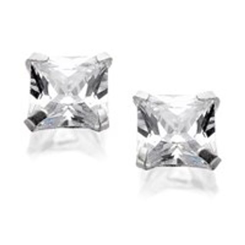 Silver Square Cubic Zirconia...