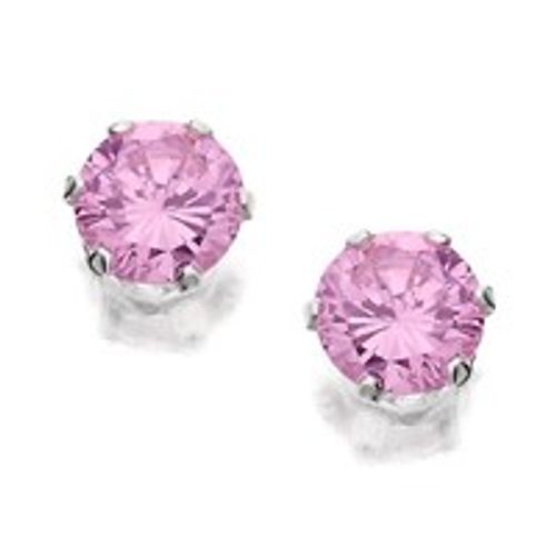 Silver Pink Cubic Zirconia...