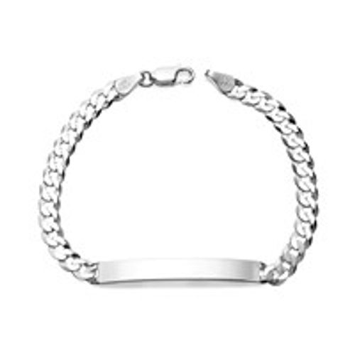 Silver Curb Identity Bracelet...