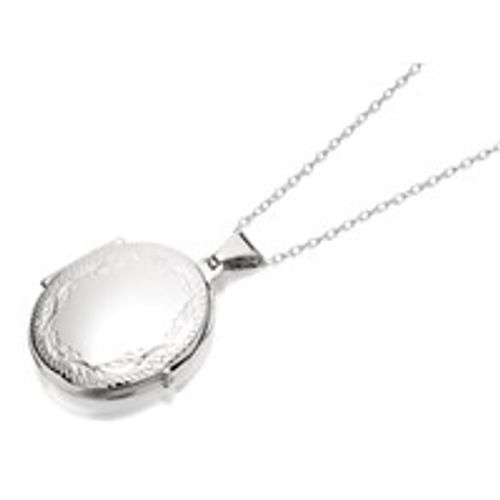 Silver Hinged Oval Locket And...