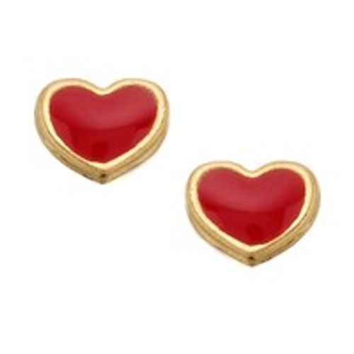 9ct Gold Red Enamel Heart...