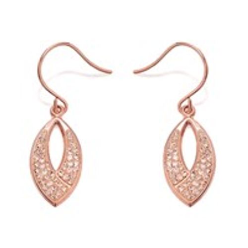 9ct Rose Gold Crystal Ellipse...