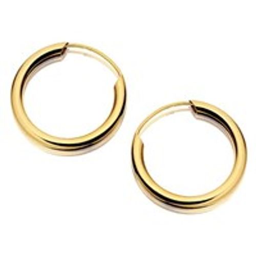 9ct Gold Hoop Earrings - 18mm...