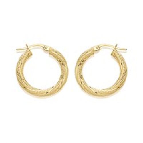 9ct Gold Twist Pattern Hoop...