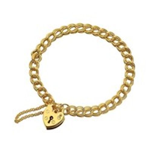 9ct Gold Heart Padlock Double...