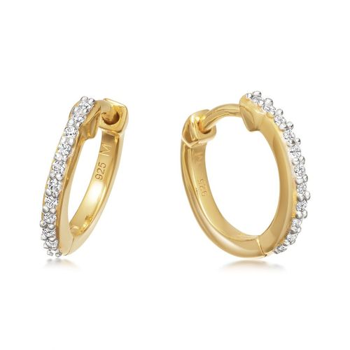 Pavé Huggie Hoop Earrings,...