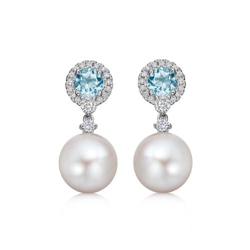 Topaz & Diamond Pearl Drop...