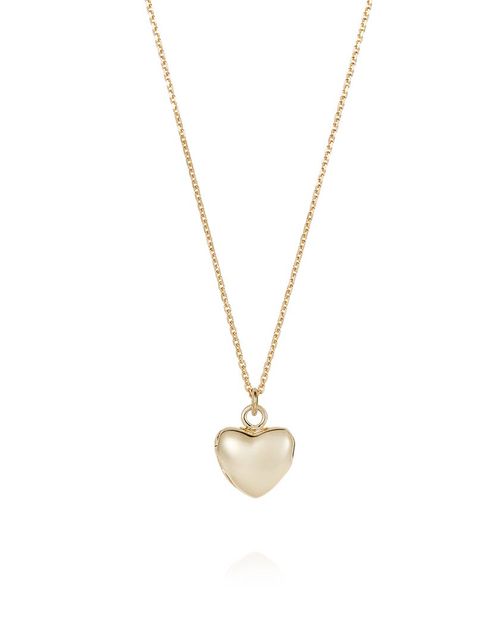 Tiny Heart Locket Necklace in...